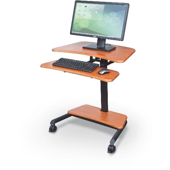 Mobile Standing Desk Height Adjustable Sit Or Stand