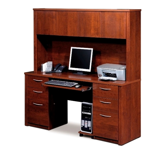 Computer Desk With Hutch Credenza And File Drawer