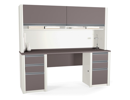 Picture of Bestar 93860 Office Desk with Hutch