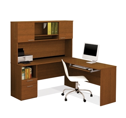 L Shaped Office Desks Furniture Wholers Picture Of Bestar 90425 Flame L Shaped Desk