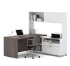 Picture of Bestar 120882 L-Shaped Desk with Hutch