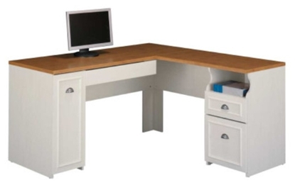 Picture of Bush WC53230 White L Shaped Office Desk