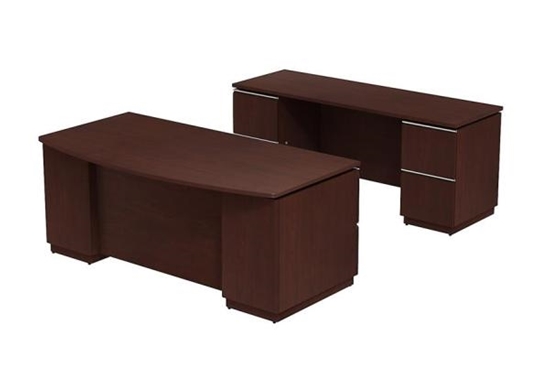 Bush Mi2022 Executive Desk Credenza Set