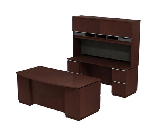 Bush Mi2023 Executive Desk Hutch Credenza