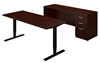 Picture of Bush SRE225 Sit Stand Desk w/ Credenza