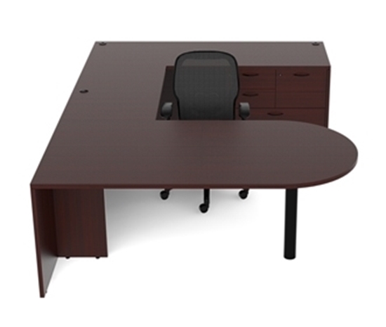 Picture of Cherryman AM-363N U Shaped Desk with Oversized Cabinet