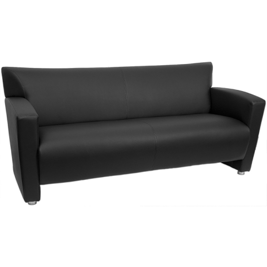 Picture of Flash Furniture 222-3-BK-GG Leather Waiting Room Sofa
