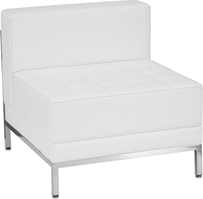 Picture of Flash Furniture ZB-IMAG-Middle White Armless Reception Chair