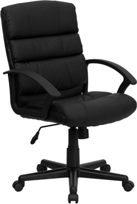 Picture of Flash Furniture GO-1004 Black LeatherSoft Office Chair