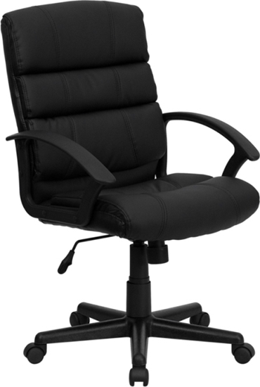 Picture of Flash Furniture GO-1004 Black LeatherSoft Office Chair