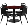 Picture of Flash Furniture RSRB10XX 36" Square Table w 4 Chairs
