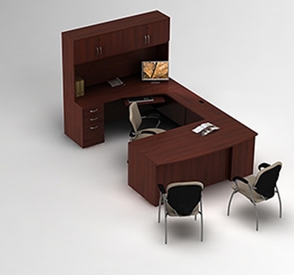 Picture of Global Layout 5 U Shaped Desk with Hutch
