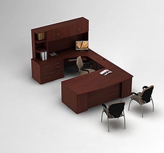Picture of Global Layout 17 U Shaped Desk with Hutch