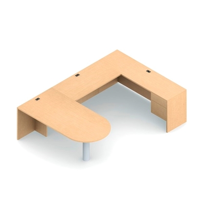 Picture of Global A2472CSR-A3672FI U Shaped D-Island Desk