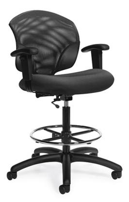 Picture of Global 1922-6 Mesh Low Back Drafting Chair