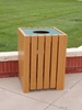 Picture of Jayhawk Plastics  PB32S_HD Heavy-Duty Square 32 Gallon Trash Receptacle