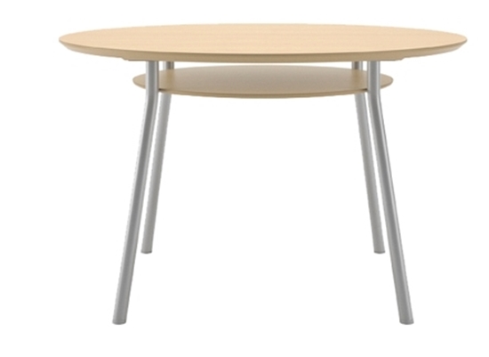 Picture of Lesro MT5148 48" Round Conference Table with Shelf