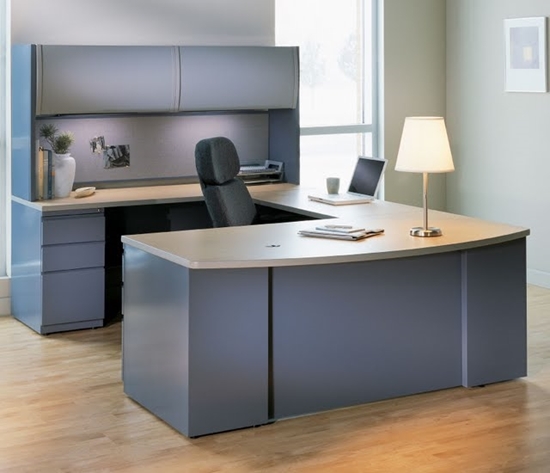 Mayline Cst5 Executive U Desk With Hutch