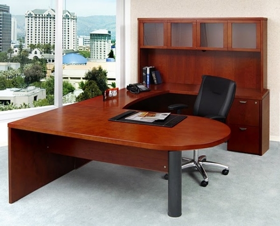 Meu2 Horseshoe U Desk With Hutch By Mayline