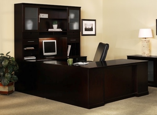 Mayline St7 Executive U Shaped Desk With Hutch