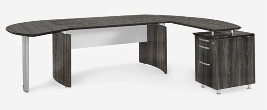 Rounded l shaped deals desk