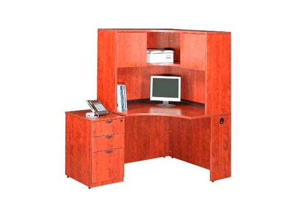 Marquis Ml134 Corner Desk With Hutch And Mobile Pedestal