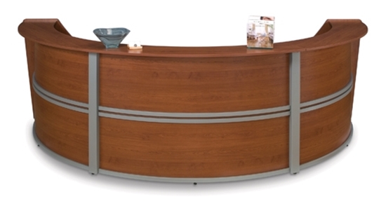 Three Person Curved Reception Desk Ofm Furniture