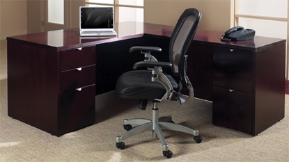 Picture of Office Star KENTYP9 L Shaped Desk with Wood Veneer
