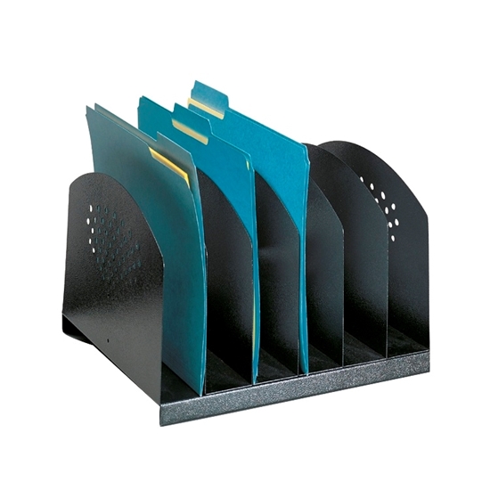 Picture of Safco 3155BL  Steel Desk Rack with 6 Upright Sections
