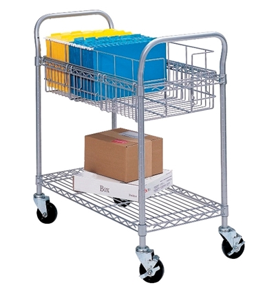 Picture of Safco 5235GR 24"W Wire Mail Cart