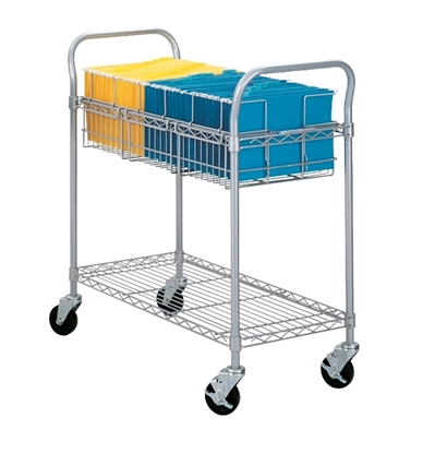 Picture of Safco 5236GR 36"W Wire Mail Cart