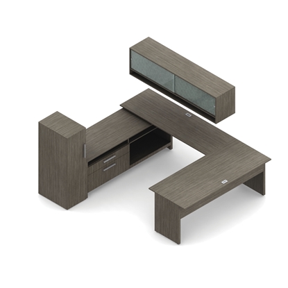 Picture of Global PRC516 U Shaped Desk with Cabinet