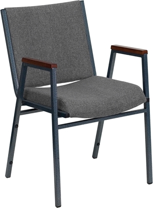 Picture of Flash Furniture XU-60154  Fabric Stacking Chair with Arms