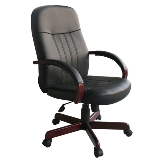 Picture of Boss B8376 Black Leather Chair