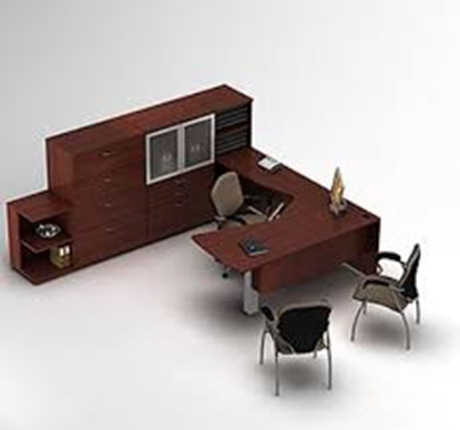 Picture of Global Layout 8 U Shaped Desk with Hutch