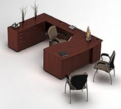 Picture of Global Layout 10 U Shaped Desk with Drawers