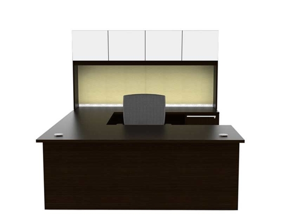 Desk With Drawers And Hutch U Shaped Office Furniture Picture Of Cherryman Vl 675n U Shaped Desk With Hutch