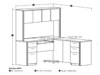 Picture of Bestar 60853 L Shaped Desk with Hutch