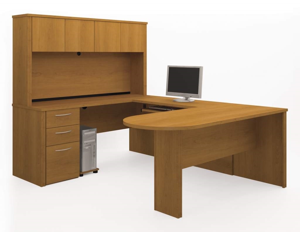 Bestar Office Desk | U Shaped With Hutch And Drawers