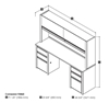 Picture of Bestar 93860 Office Desk with Hutch
