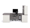 Picture of Bestar 93863 U Shaped Desk with Hutch