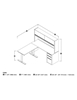 Picture of Bestar 93886 Sit Stand Desk with Hutch