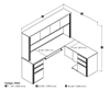 Picture of Bestar 99852 L Shaped  Desk with Hutch