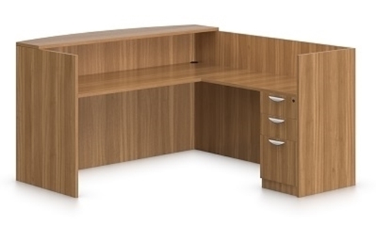 L Shaped Reception Desk With Drawers Sl7130rds Picture Of Offices To Go Sl7130rds L Shaped Reception Desk With Drawers