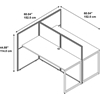 Picture of EOD460XX-03K - Two Person Straight Desk Open Office
