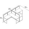 Picture of EOD560MR-03K Two Person L Shaped Desk Open Office