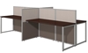 Picture of EOD660MR-03K 4 Person Straight Desk Open Office