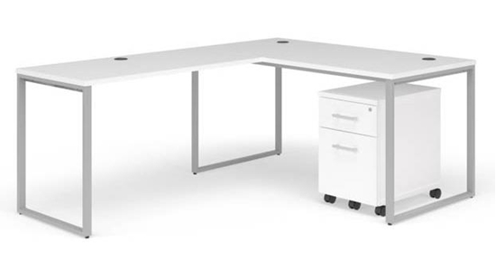 Ofm Fulcrum Fc007 60 W L Shaped Desk With Mobile Pedestal