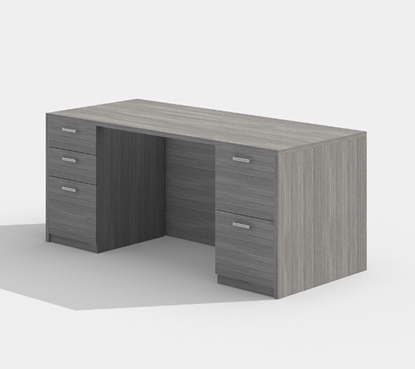 Picture of Amber AM-301 66"W  Double Pedestal Desk