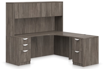 Picture of Offices to Go SL7136CER-SL3624R L Shaped Desk with Hutch